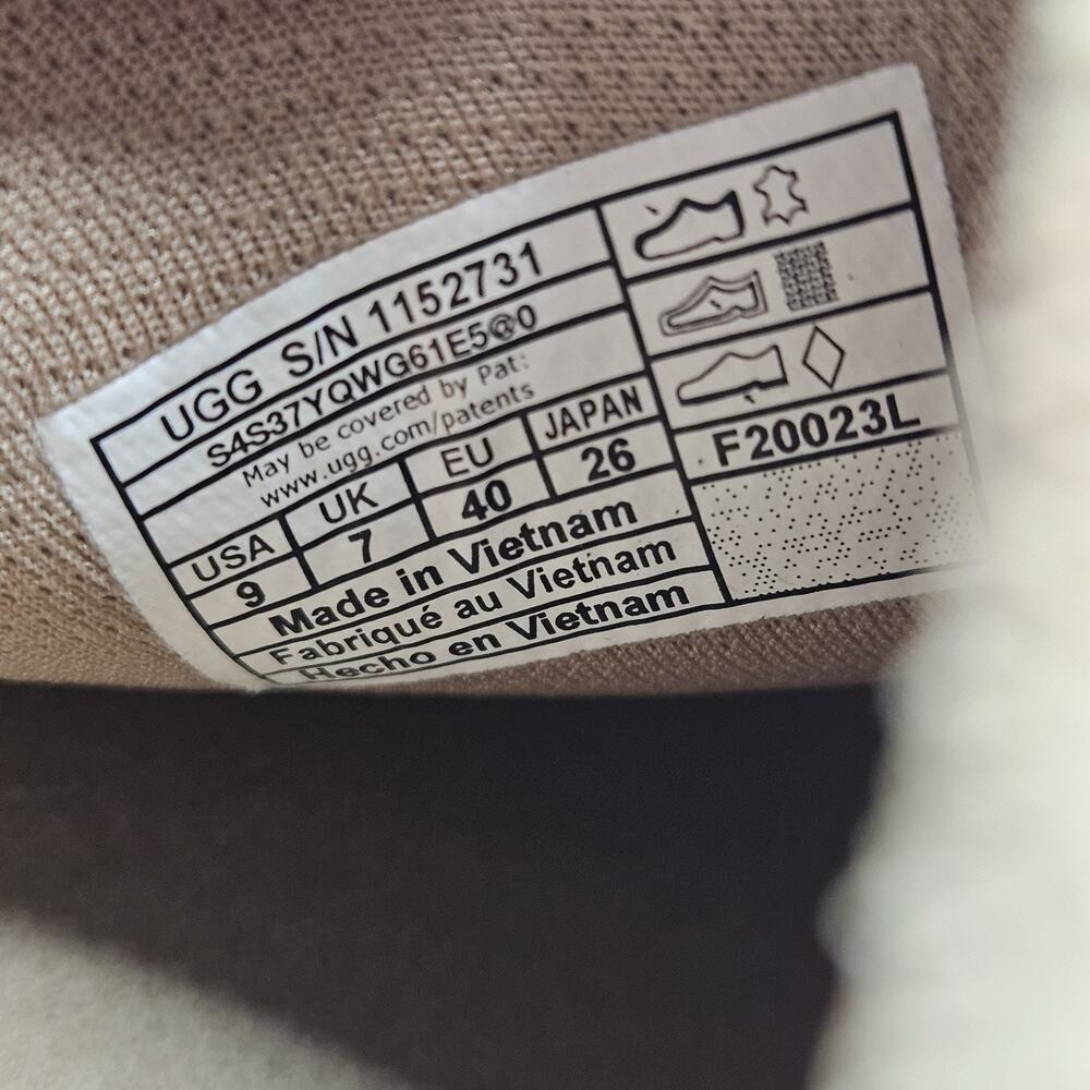 UGG TAN SUEDE 2" NEW HEIGHTS CLOG PLATFORM SHOES, WOMEN US 9/ EUR 40 ~NEW - Picture 8 of 8